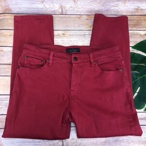 Lauren Ralph Lauren Red Modern Straight Crop